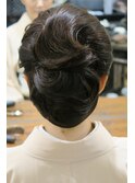 和装シニヨンふんわりヘアー☆