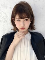 Chika 外ハネ切りっぱなしボブ×ショコラカラー