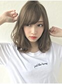 大人かわいいフェザーバング小顔アッシュベージュ20代吉祥寺