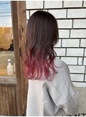 グラデーション×brown+red