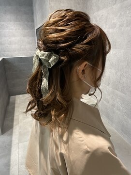 シーク センター南店(seek) ゆるふわハーフアップ*リボンアレンジ