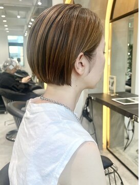 ロンドエニカ 大宮(Lond enika) 切りっぱなしボブエアリーロング美髪ピンクブラウン[大宮]