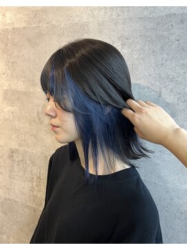 アジールヘア 北千住駅西口店(agir hair) 韓国風インナーブルーカラー北千住