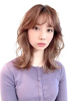 ロングレイヤーグレージュカラーブリーチなしカラー20代30代40代