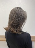 外ハネミディアム×立体感カラー/20代/30代/40代