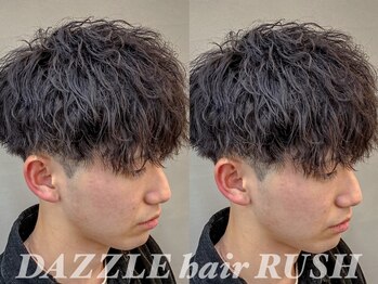 ダズルヘアラッシュ(DAZZLE hair RUSH)の写真/360度どこから見ても綺麗なシルエットのツイストスパイラルパーマが人気◎【メンズ／ニュアンスパーマ】