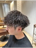 目黒/品川 スペインカールブルーブラックフェザーパーマ