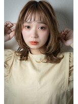 カバーヘア ブリス 戸田公園西口店(COVER HAIR bliss)&nbsp;細めハイライトウェーブミディアム小顔ウルフv戸田公園20代30代