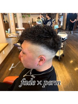 シェロヘア(cielo HAIR) フェード×パーマ