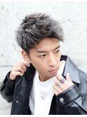 無造作ソフトモヒカン/ベリーショート/シルバーハイライト/夏