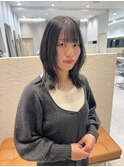 暗髪/グレージュ/オリーブ/レイヤーカット【kanna 高円寺 SYUK】
