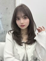 ノク 渋谷(nok)&nbsp;黒髪小顔オリーブグレーココアベージュクラゲヘアー