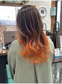 バレイヤージュオレンジ