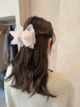 【中里恵梨】大人可愛いハーフアップ/ヘアセット/ゆるふわセット