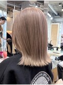 ミルクティーベージュヘーゼルベージュヘーゼルグレージュボブ