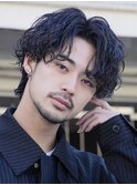 原宿メンズパーマツイストスパイラルパーマッシュウルフカット