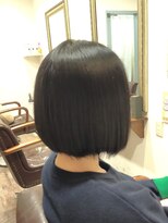 ヘアー グリーン(hair green)&nbsp;40代50代60代/内巻きボブ/黒髪ストレート/丸みボブ