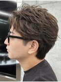 仙台センターパートフェザーパーマニュアンスパーマ刈り上げなし