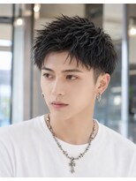 アンフィニー 銀座(ANFINI)&nbsp;夏メンズヘア髪型短髪黒髪東京美容室スパイキーショート2026流行