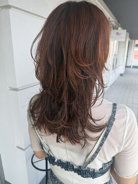 ヌル ヘア デザイン(nullus hair desigh) 【nullus】レイヤーカット×オレンジカラー