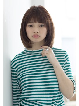 ティファ 自由が丘店(Tiffa) マッシュオン眉厚めバング簡単スタイリング内巻きミディアム