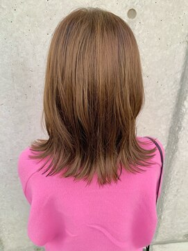 ヘアデザイン ベロニカ(hair design Belonica) くびれミディ×ハイライトベージュカラー