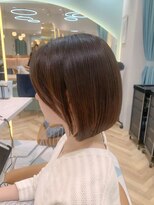 ロンドプランタン 恵比寿(Lond Printemps)&nbsp;前下がりボブ内巻きボブ透明感ブラウンカラー