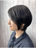 【ヘアマニキュア】【黒髪】【白髪染め】オトナ女子ショート