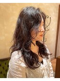スタイリング簡単/ウェーブロングレイヤー/くせ毛風パーマ
