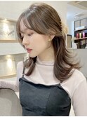 横顔を美人に見せるカット　ざっくり髪留めしてもかわいい　水越