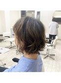 松山市/20代/30代/40代/大きめカールのパーマスタイル