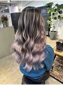 ほんのりピンクが絶妙で可愛いバレイヤージュ_pink ash_