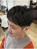 大人ツーブロック