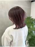 ピンクブラウン 全頭ブリーチ1回