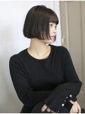 天神【BIRTH】暗髪ワンカールミニボブ似合わせカット