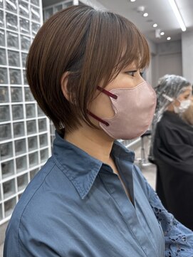 ロンドアベニール 北千住(Lond avenir) ワイドバングレイヤーショート/ イメチェ周りレイヤーボブ