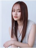 韓国レイヤー顔周りカット透明感カラー髪質改善艶髪シースルー