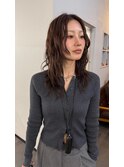 ウェーブパーマ/大人の抜け感ロングウルフ