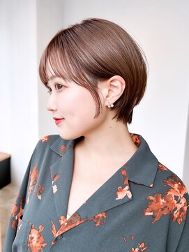 アイティーバイアルバム 藤沢店(IT by ALBUM) ショートおくれ毛ココアベージュ小顔前髪カット_F21178