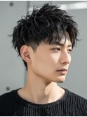 ツーブロセンターパートフェザーパーマニュアンスパーマ