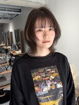 エイム(A-im)&nbsp;【顔まわりレイヤー×ミディアム×グレージュ　ブリーチなし】