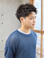 カラン エ ノエル(Calin et Noel)&nbsp;メンズパーマニュアンスパーマ毛流れショート束感ヘア