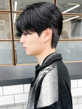 バームヘア(balm hair) ビジネス対応ツーブロック縮毛矯正センターパート韓国ヘア