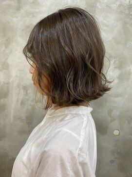エトネ ヘアーサロン 仙台駅前(eTONe hair salon) 《eTONe》切りっぱなし bob×オレンジインナー