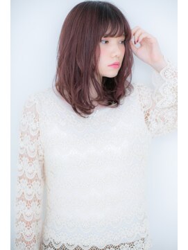 カバーヘア イヴ 戸頭店(COVER HAIR EVE) 無造作パーマxピンクブラウンゆるふわセミディY戸頭20代30代40代