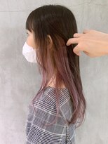 アイティー バイ アルバム 中野店(IT by ALBUM)&nbsp;ベビーピンクインナー_オリーブカラーハイライトカラー_ba308332