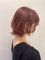 レイヤー×ピンクベージュカラー