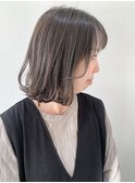 【FOLK】暗くても透けるダークグレージュ☆切りっぱなしボブ♪