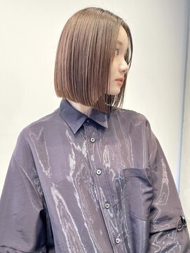 レトン 銀座(leton) ボブルフ/ショコラベージュ/カール/艶ボルドー［銀座］