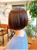 ピンクベージュ/イメチェン/透明感ボブ [銀座/東銀座/日比谷]